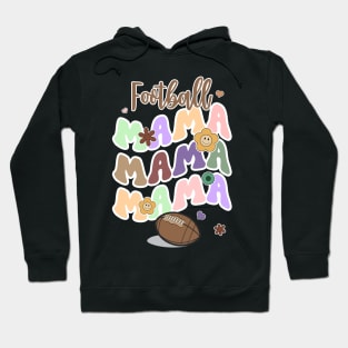 Football Mama Groovy Hoodie